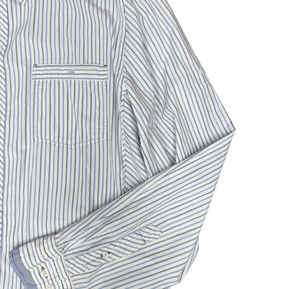 Men's EXPRESS Casual Fit Long Sleeve Dress Shirt Roll Sleeves | Size L (16-16.5) - Picture 4 of 9